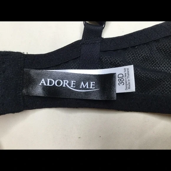 Adore Me Black Lace Strappy Bra - 38D - Picture 5 of 5